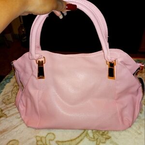 Soft Faux Leather Pink Purse